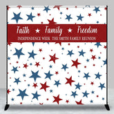 Aperturee - Aperturee Independence Week Custom Name Family Reunion Backdrop